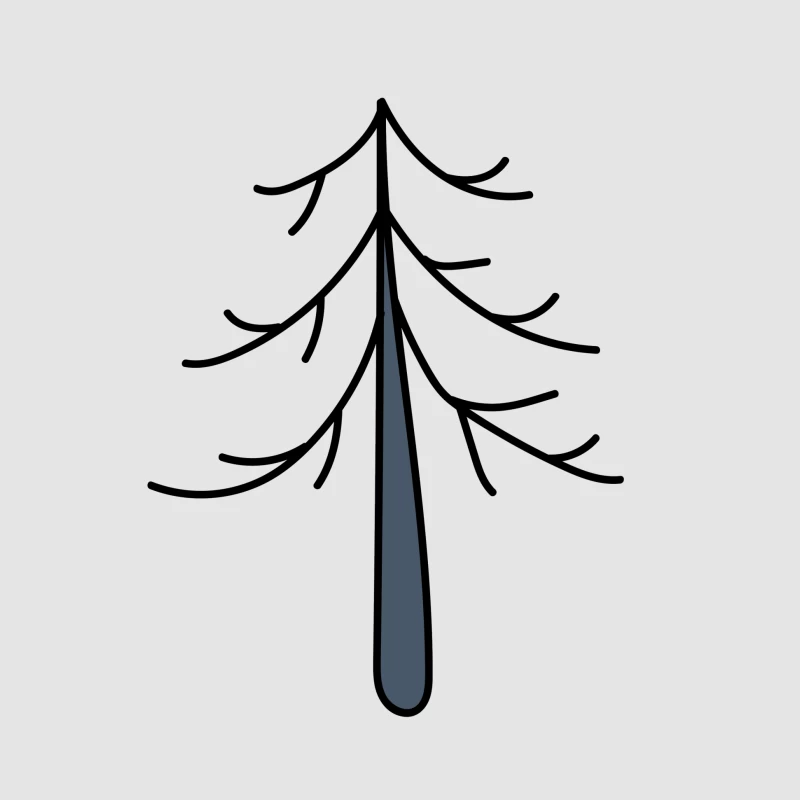 Silhouette d'un arbre minimaliste Homme Sweat à capuche