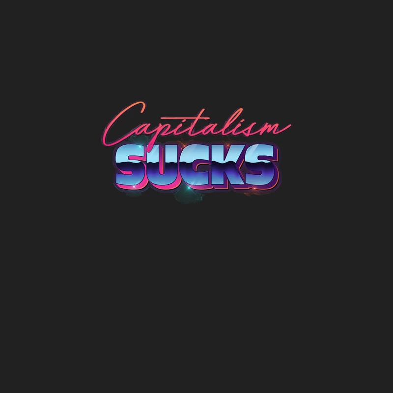 Capitalism Sucks  80s Styled Design Bucket Hat