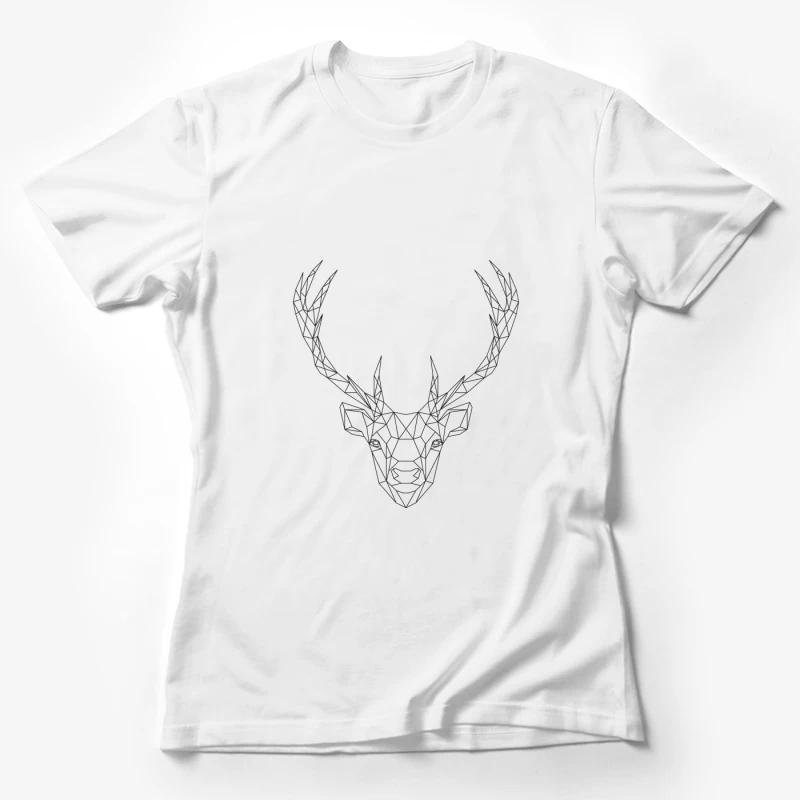 Design géométrique de tête de cerf Femme T-Shirt