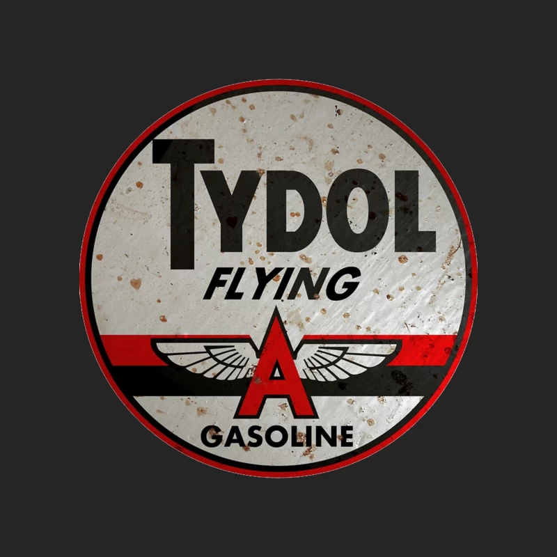 Vintage Tydol Flying A Gasoline Station Logo Sign Male Pullover Sweatshirt