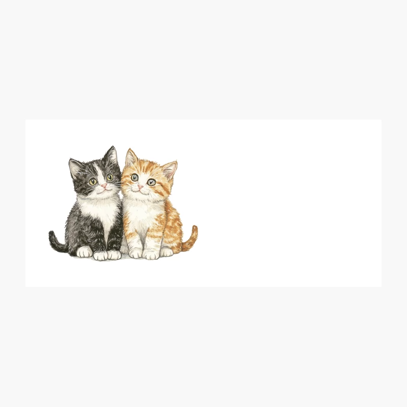 Adorable Watercolor Illustration of Two Cute Kittens Coffee Mug