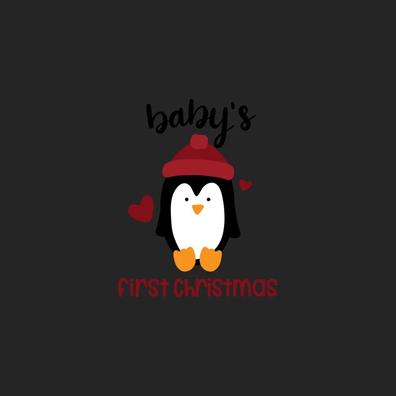 Premier Noël avec pingouin mignon Femme Sweat-shirt à enfiler