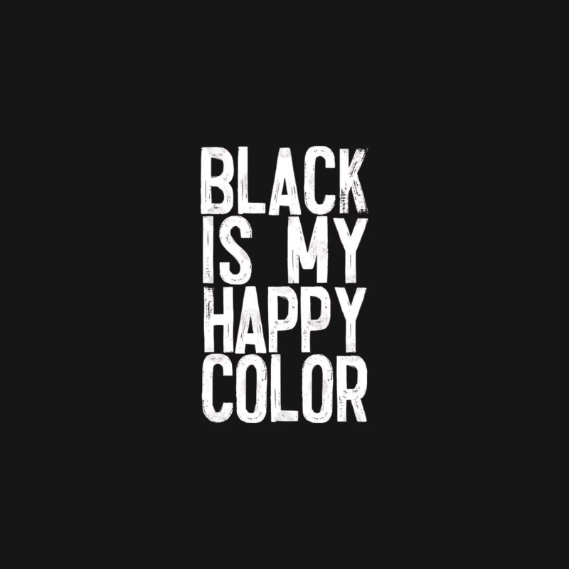 Black is my Happy Color Desk Mat