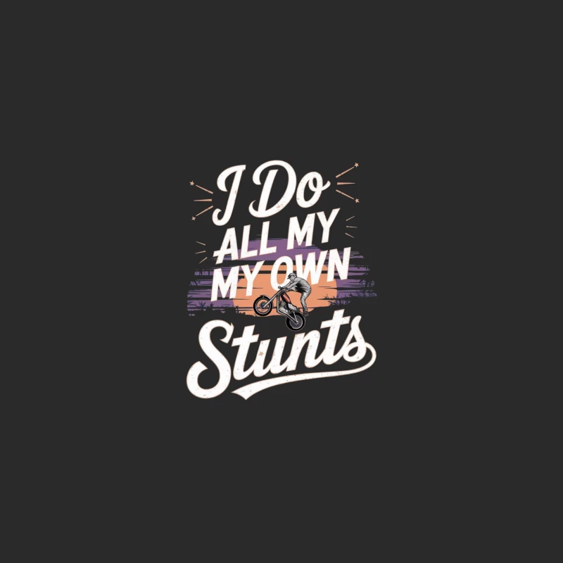 Retro Motorcycle Stunt Typography Illustration Baseball Cap