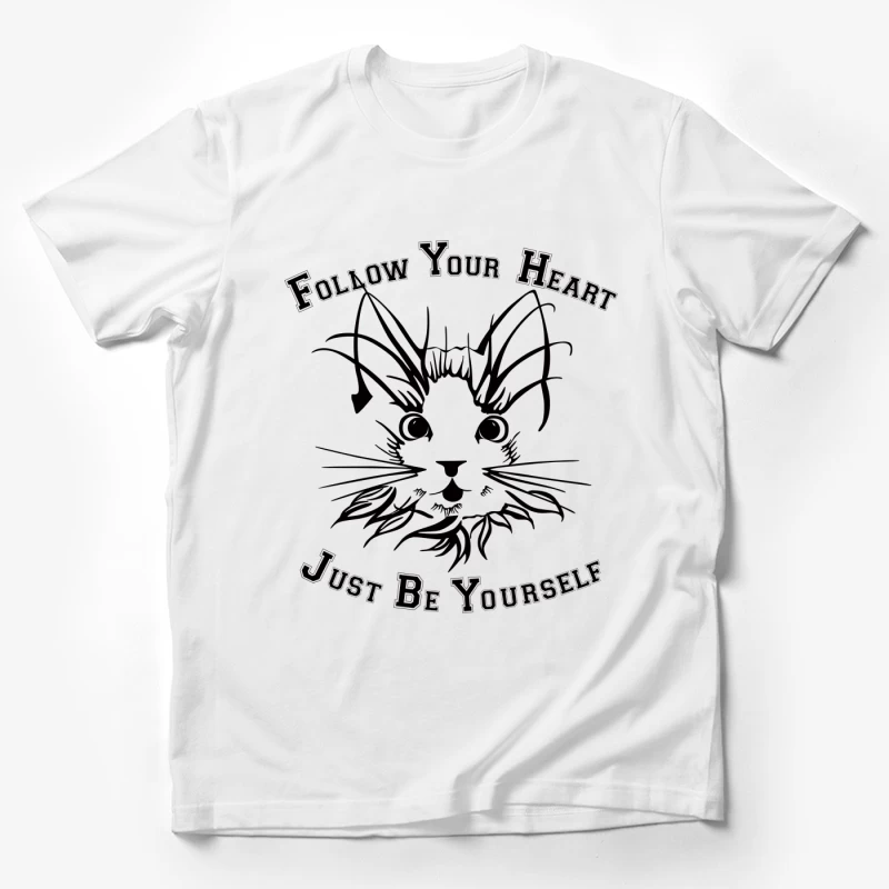 Folge deinem Herzen, sei du selbst - Katzenkunst Herren T-Shirt