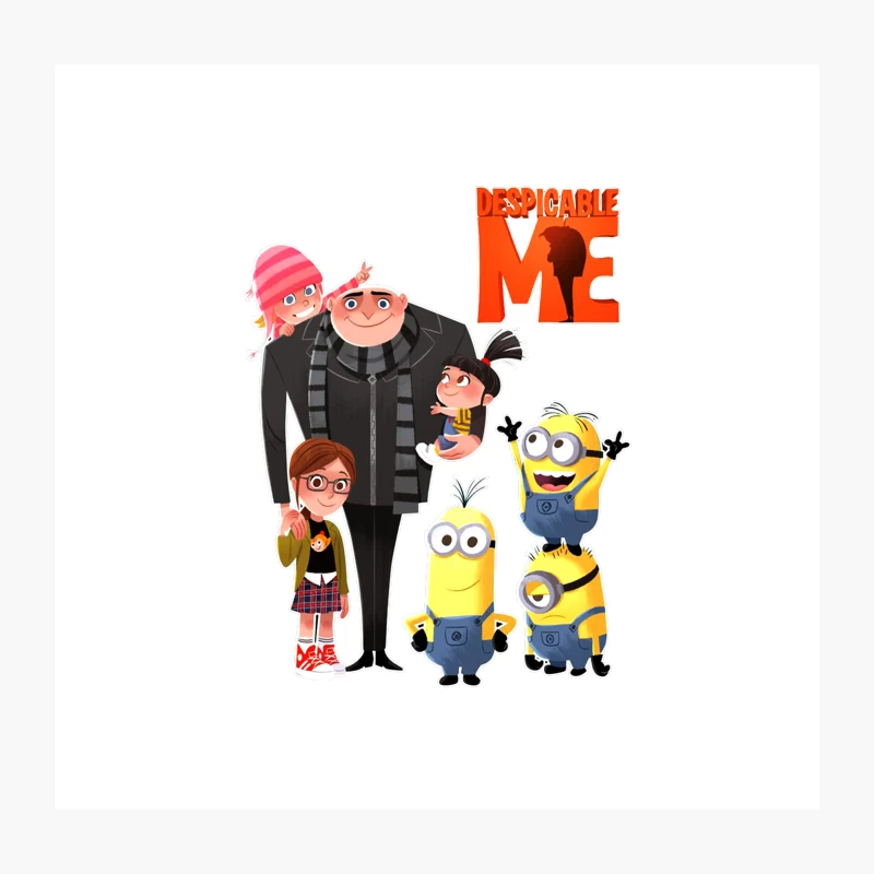 3 MINIONS, DESPICABLE ME, MIB Throw Pillow