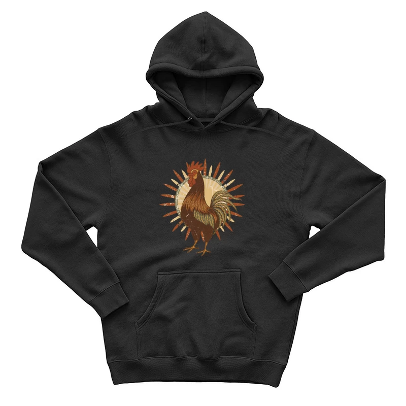 Vintage Sun Rooster T-Shirt Male Pullover Hoodie