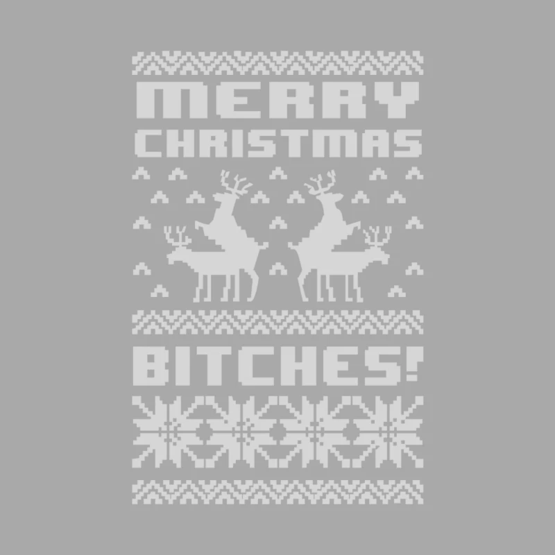 Merry Christmas Bitches Male Pullover Hoodie