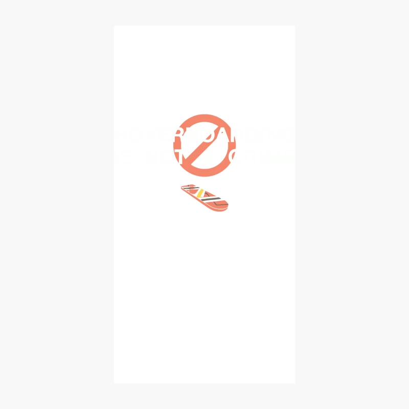 Prohibited Surfboard: Orange Geometric Beach Equipment iPhone Case