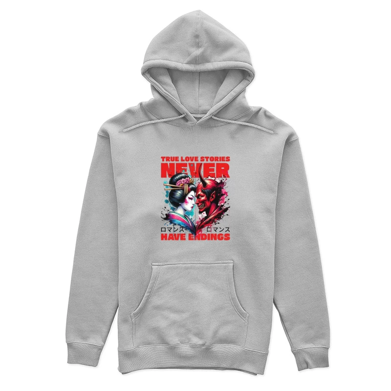 Japanese Geisha and Demon: Tragic Love Art Design Female Pullover Hoodie