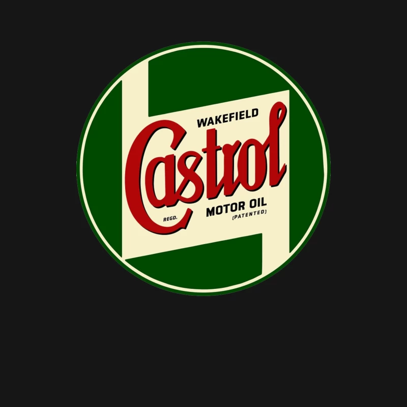Vintage Castrol Motor Oil Circular Logo: Retro Automotive Branding Female Long Sleeve T-Shirt