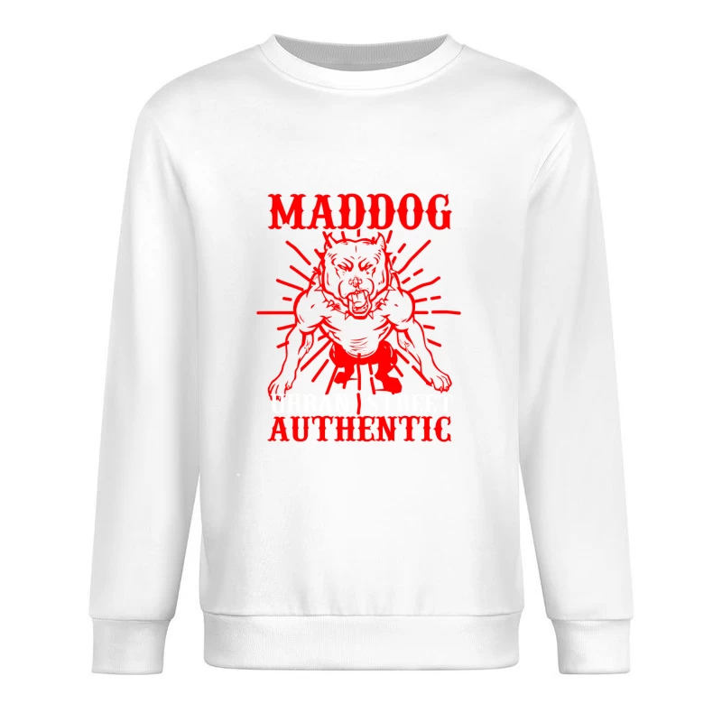 T-shirt authentique de style urbain avec motif de chien Homme Sweat-shirt à enfiler