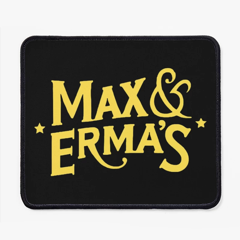 Max & Erma's Yellow Typography Logo Design Mouse Pad