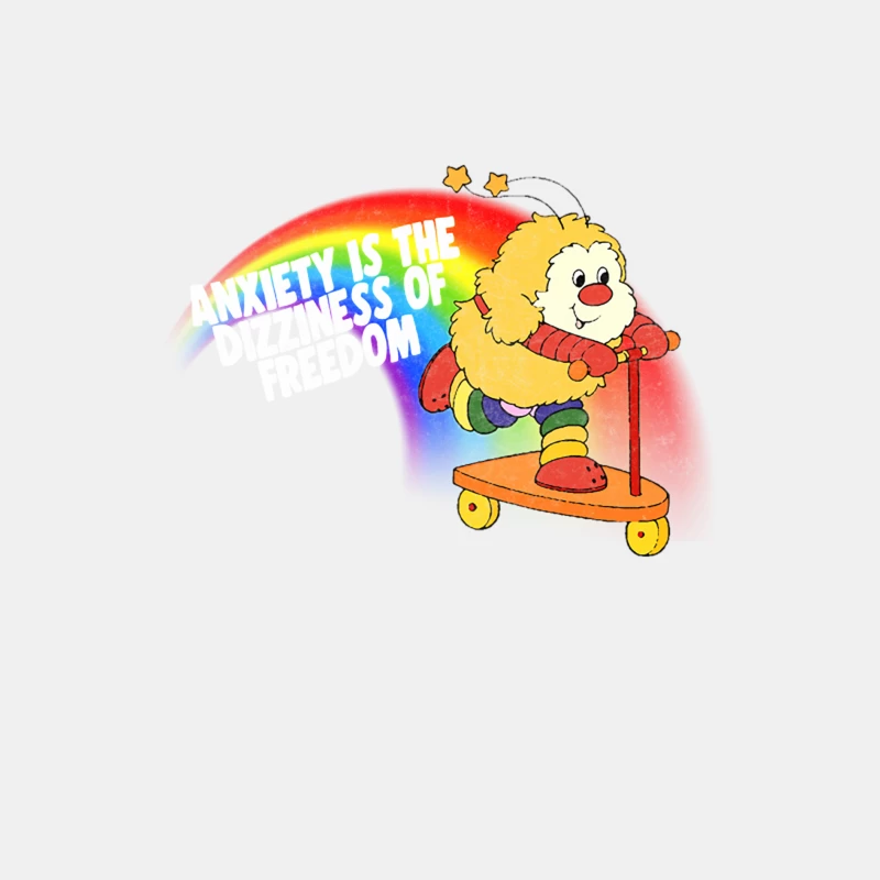 Anxiety Is The Dizziness Of Freedom   Kierkegaard Rainbow Brite Male Tank Top