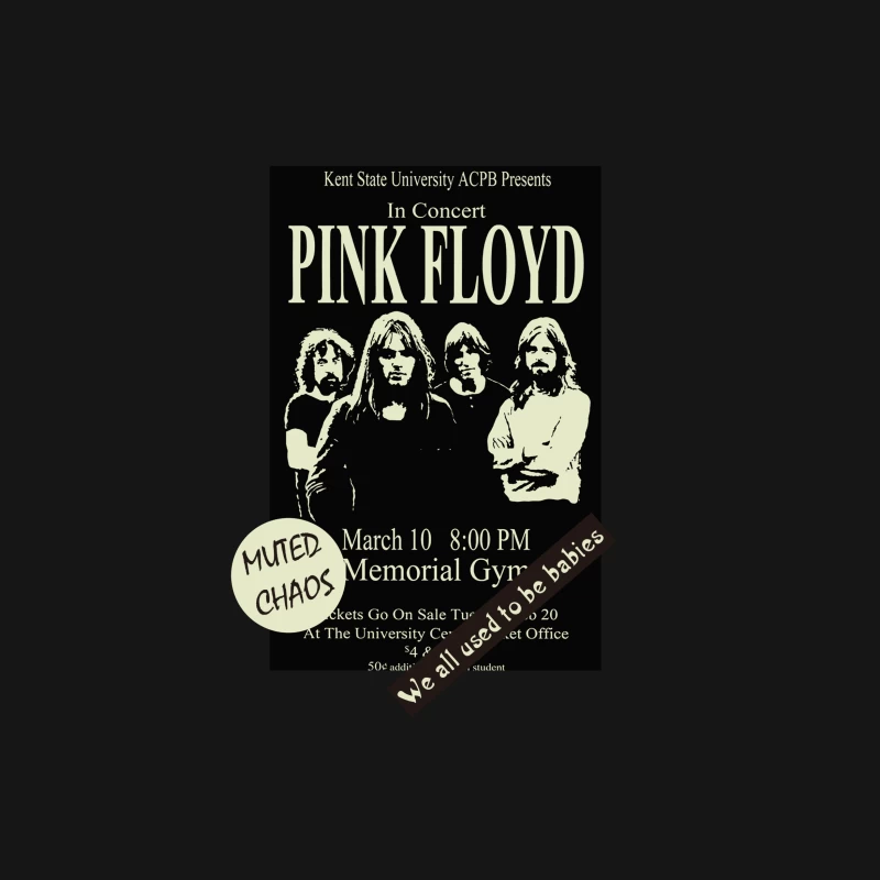 Pink Floyd Konzertplakat Kent State Herren T-Shirt