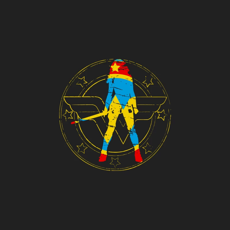 Wonder Woman Graphic Illustration Bucket Hat