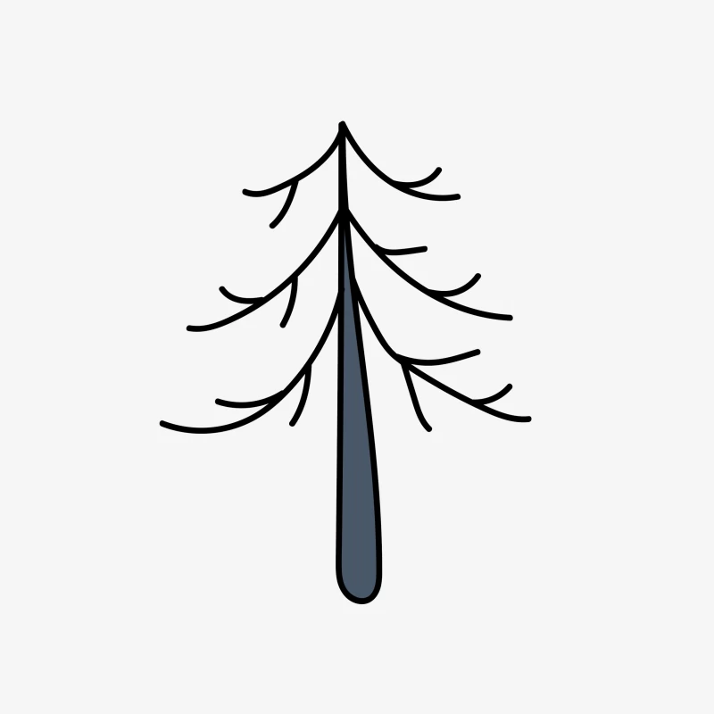 Silhouette d'un arbre minimaliste Homme Sweat-shirt à enfiler