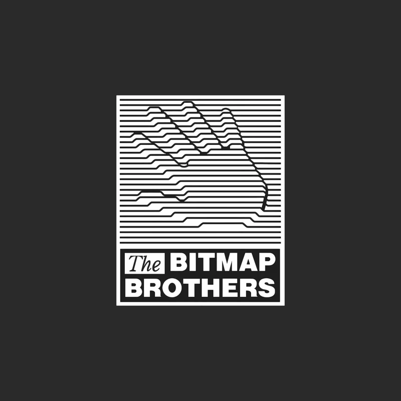 Bitmap Brothers Logo with Striped Hand Optical Illusion Baseball Cap