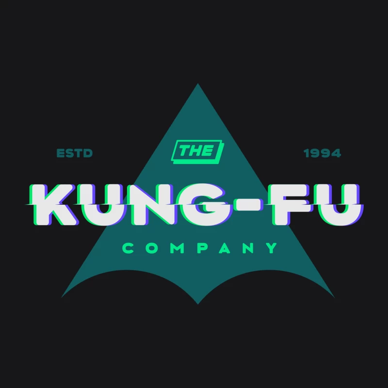 Kung-Fu Logo mit Retro-Elementen Herren Pullover Hoodie