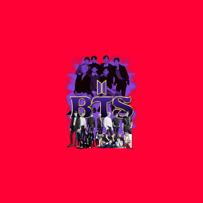 BTS - Iconic K-Pop Boy Band Compilation Desk Mat