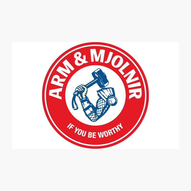 Viking Strength Logo: Arm and Hammer in Red Circle Travel Mug