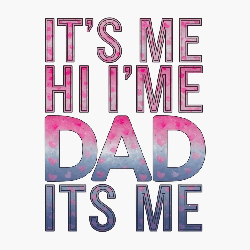 Colorful Typography: Dad's Greeting in Pink and Blue Cotton Tote Bag
