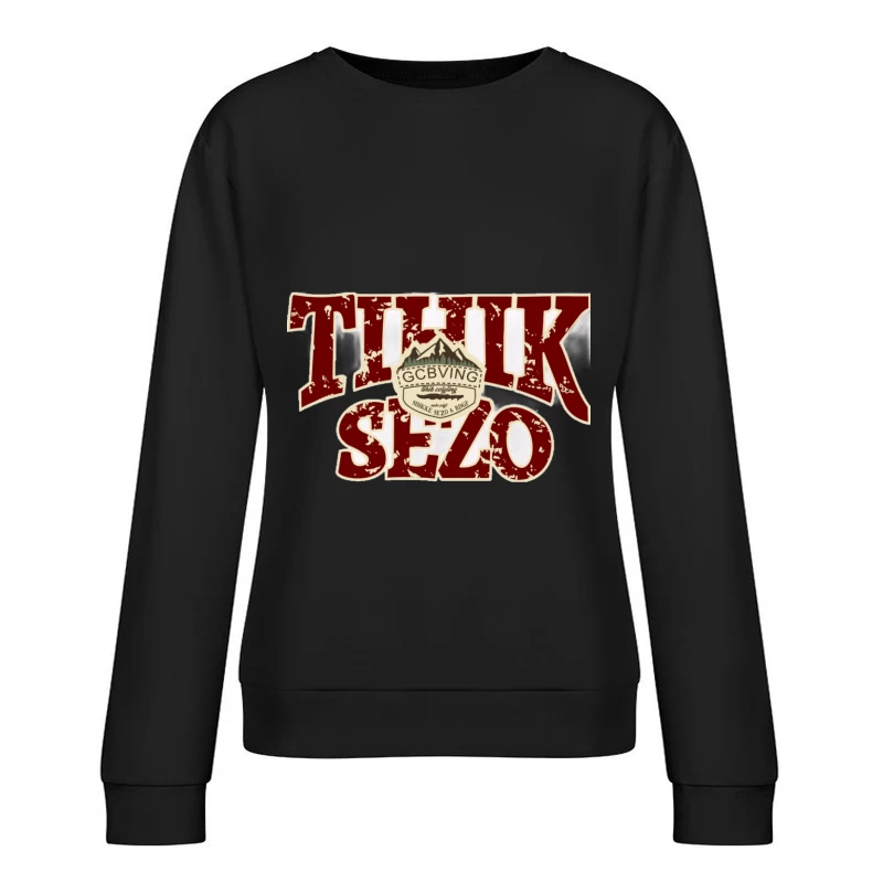 Wandern Vintage Design Damen Pullover Sweatshirt