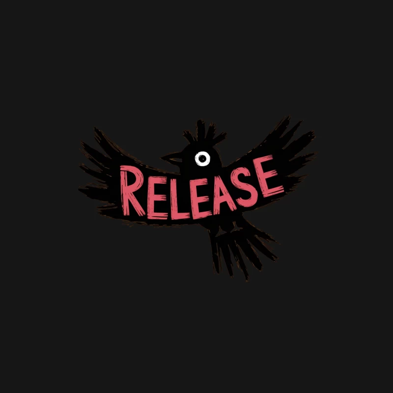 Artistic Bird Illustration: Release and Freedom Desk Mat