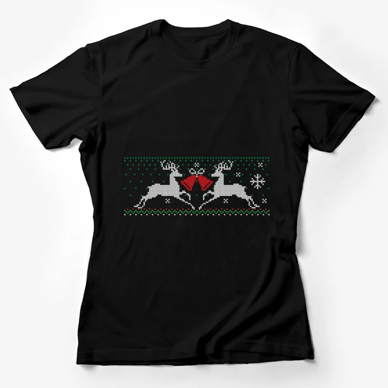 Pull de Noël avec rennes et cloches Femme T-Shirt