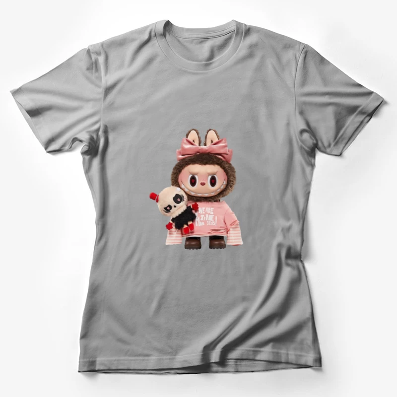 Niedliches Monster mit Plüschpuppe Damen T-Shirt