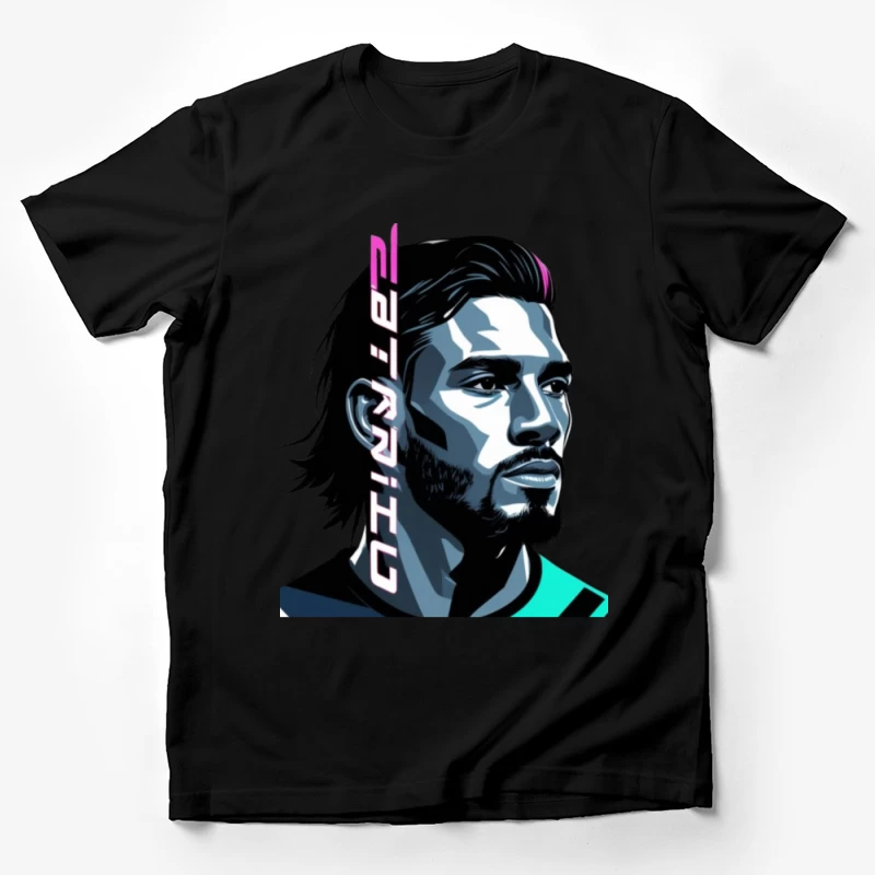 Digital Portrait of an Athlete Male T-Shirt