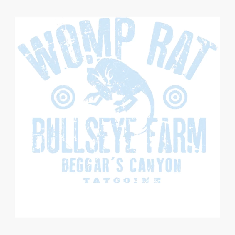 Womp Rat Bullseye Farm Throw Pillow