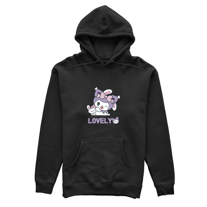 Design di personaggio carino con fiocco Felpa con cappuccio Donna