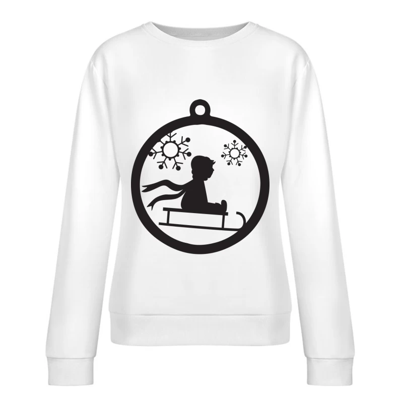 Boules de Noël et Traîneau Femme Sweat-shirt à enfiler