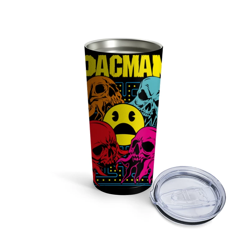 Pac-Man Skull Design Travel Mug