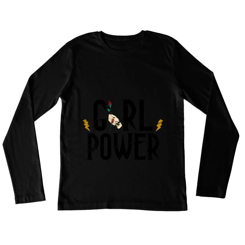 Main et Éclair de la Rose Femme Manches Longues T-Shirt