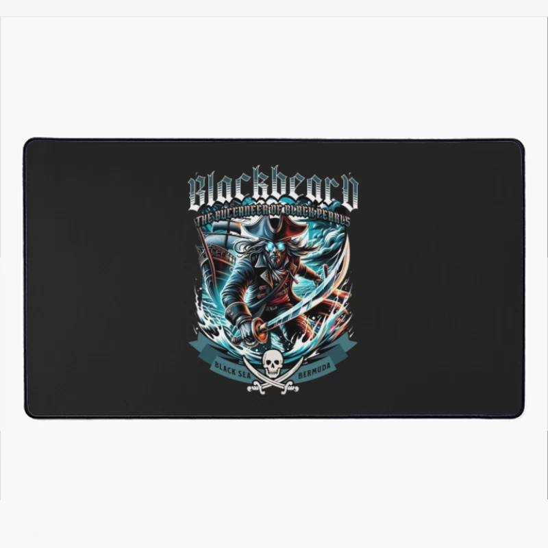 Dark Pirate Warrior of the Black Sea and Bermuda Desk Mat