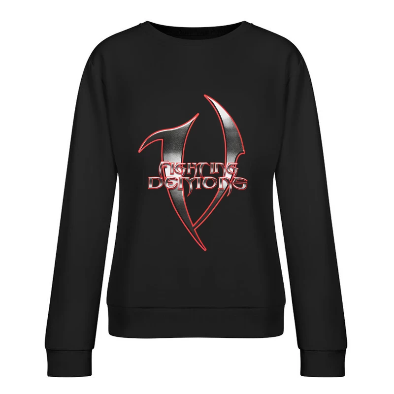 Fighting Demons Logo Design Damen Pullover Sweatshirt