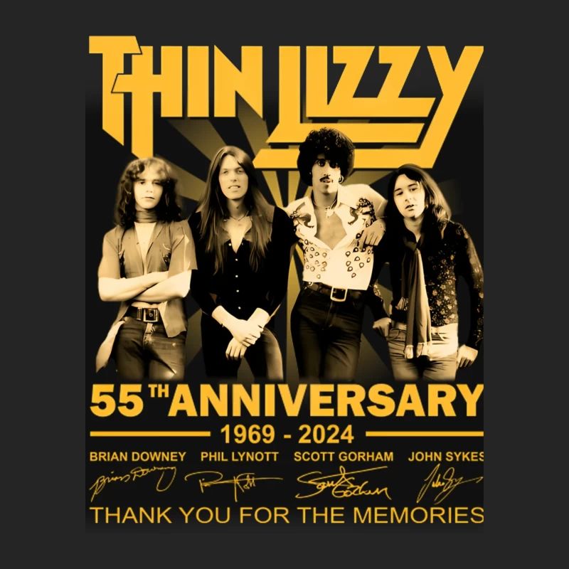 Thin Lizzy 55th Anniversary Commemorative Band Photo (1969-2024) Male Pullover Sweatshirt