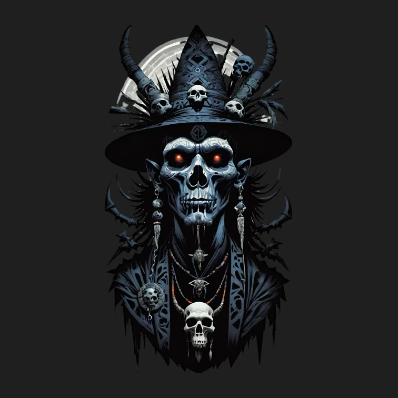 Mystischer Totenkopf-Hexenpriester Herren Tanktops