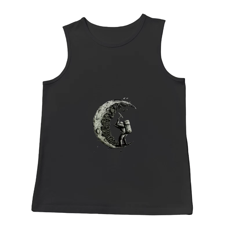 Astronaut bearbeitet Mond Herren Tanktops