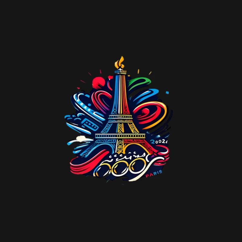 Paris 2024: Kreatives Symbol der Olympischen Spiele Herren Langarm T-Shirt