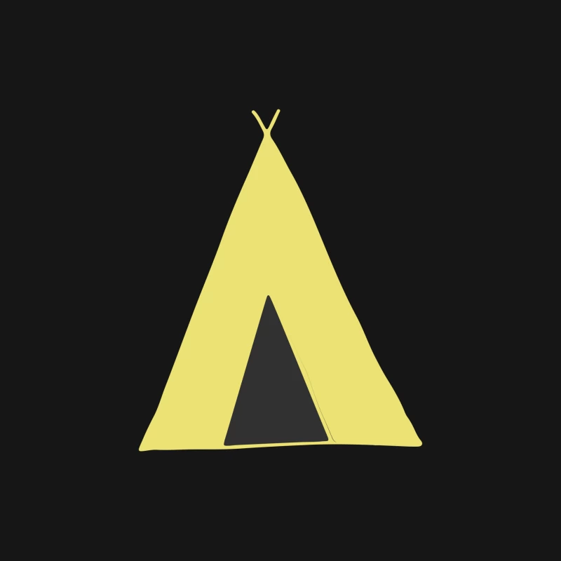 Tipi minimaliste jaune Femme Manches Longues T-Shirt