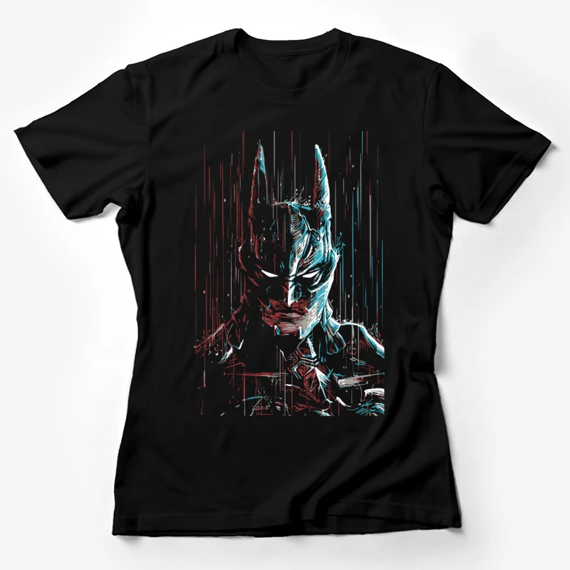 Abstract Digital Art of Batman Female T-Shirt
