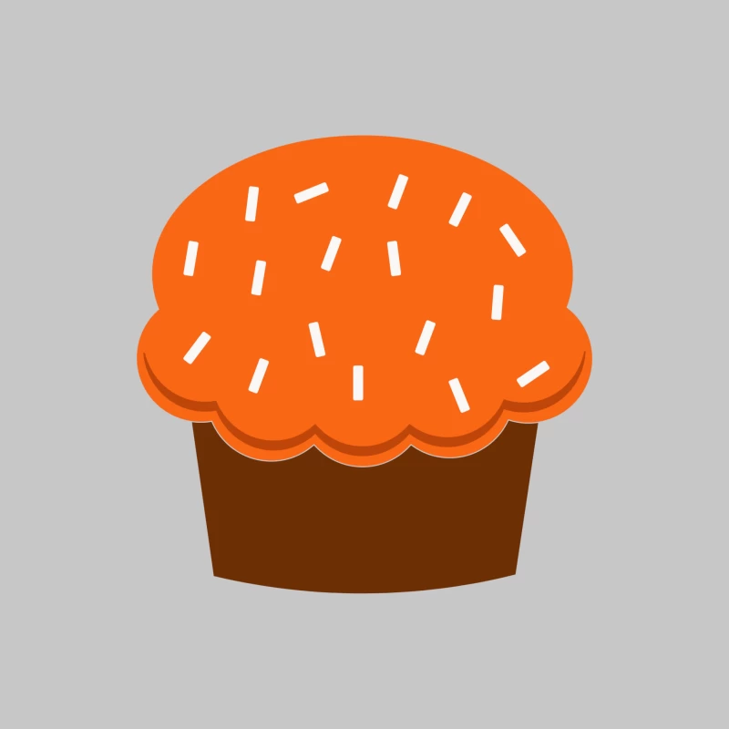 Cupcake arrosé avec glaçage orange Homme Manches Longues T-Shirt