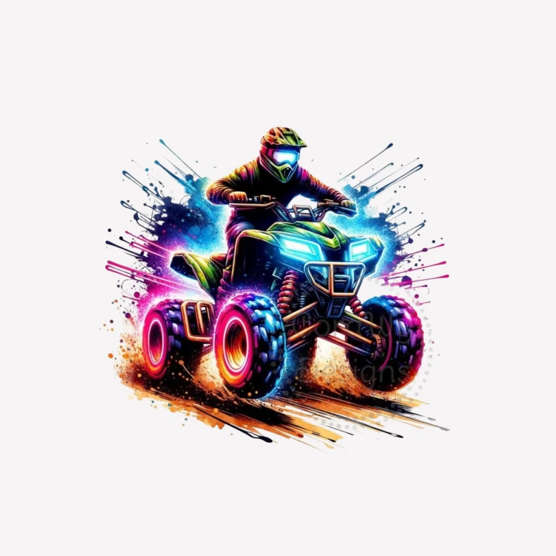 Exciting ATV Rider in Action