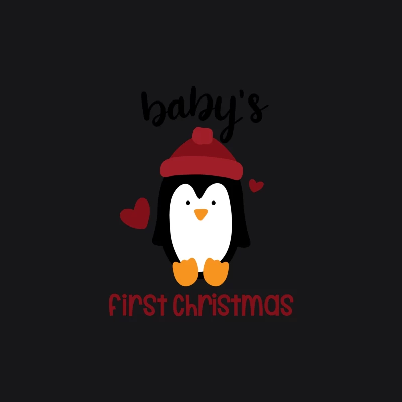 Premier Noël avec pingouin mignon Femme Sweat à capuche