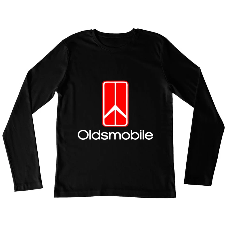 Vintage Red Oldsmobile Logo Design Female Long Sleeve T-Shirt