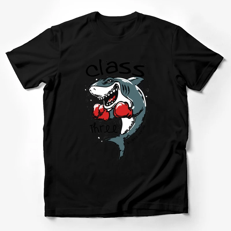 Boxender Hai Comic-Illustration Herren T-Shirt