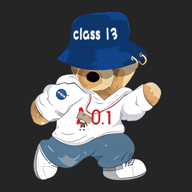Teddybär mit Hut und lässiger Kleidung Herren Pullover Sweatshirt